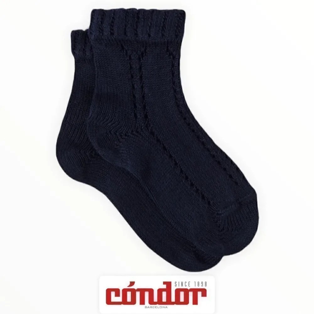 CONDOR | Blue | Basic Knit Navy Short Socks